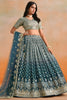 Stunning Dove Blue Georgette Embroidered Lehenga Choli with Soft Net Dupatta