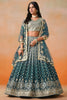 Stunning Dove Blue Georgette Embroidered Lehenga Choli with Soft Net Dupatta