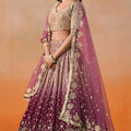 Elegant Maroon Georgette Embroidered Lehenga Choli with Soft Net Dupatta