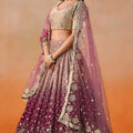 Elegant Maroon Georgette Embroidered Lehenga Choli with Soft Net Dupatta