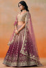 Elegant Maroon Georgette Embroidered Lehenga Choli with Soft Net Dupatta
