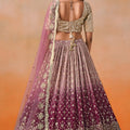 Elegant Maroon Georgette Embroidered Lehenga Choli with Soft Net Dupatta