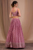 Stunning Dusty Pink Georgette Embroidered Lehenga Choli with Designer Dupatta for Women