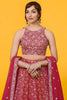Graceful Red Georgette Embroidered Lehenga Choli with Designer Dupatta for Women