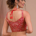 Graceful Red Georgette Embroidered Lehenga Choli with Designer Dupatta for Women