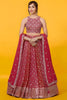 Graceful Red Georgette Embroidered Lehenga Choli with Designer Dupatta for Women