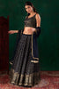 Designer Navy Blue Georgette Embroidered Lehenga Choli with Dupatta
