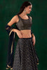 Designer Navy Blue Georgette Embroidered Lehenga Choli with Dupatta