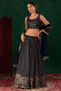 Designer Navy Blue Georgette Embroidered Lehenga Choli with Dupatta