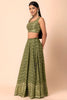 Glorious Olive Green Georgette Embroidered Lehenga Choli with Designer Dupatta for Women