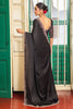 Designer Black Silk Saree with Heavy Embroidered Border Blouse Party Wear