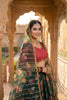Designer Green Floral Printed Organza Lehenga Choli Set with Dupatta for Wedding