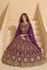 Festive Purple Heavy Embroidered Butterfly Net Semi-Stitched Anarkali Suit with Dupatta