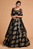 Elegant Black Soft Net Embroidered Party Wear Lehenga Choli with Dupatta