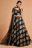 Elegant Black Soft Net Embroidered Party Wear Lehenga Choli with Dupatta 