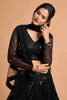 Fancy Black Soft Net Sequins Embroidered Lehenga Choli with Dupatta