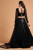 Fancy Black Soft Net Sequins Embroidered Lehenga Choli with Dupatta