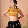 Superb Black Soft Net Embroidered Lehenga Choli with Silk Blouse and Dupatta