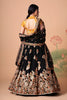 Superb Black Soft Net Embroidered Lehenga Choli with Silk Blouse and Dupatta