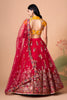 Lovable Red Soft Net Embroidered Lehenga Choli with Dupatta for Wedding