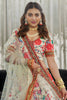 Elegant White Art Silk Digital Print Wedding Wear Lehenga Choli with Dupatta for Women