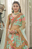 Beautiful Mint Green Art Silk Digital Print Wedding Wear Lehenga Choli with Dupatta for Women