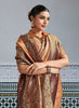 Designer Banarasi Silk Saree in Copper Orange Matching Blouse