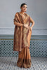 Designer Banarasi Silk Saree in Copper Orange Matching Blouse