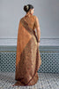 Designer Banarasi Silk Saree in Copper Orange Matching Blouse