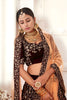 Elegant Maroon Heavy Embroidered Velvet Bridal Lehenga Choli with Soft Net Dupatta