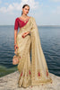 Designer Cream Silk Saree with Ready Matching Blouse