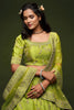 Beautiful Green Art Silk Heavy Embroidered Lehenga Choli with Soft Net Dupatta for Wedding