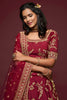 Stunning Maroon Art Silk Heavy Embroidered Lehenga Choli with Soft Net Dupatta for Wedding