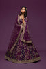 Stylish Purple Art Silk Heavy Embroidered Lehenga Choli with Soft Net Dupatta for Wedding
