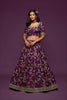 Stylish Purple Art Silk Heavy Embroidered Lehenga Choli with Soft Net Dupatta for Wedding