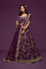 Stylish Purple Art Silk Heavy Embroidered Lehenga Choli with Soft Net Dupatta for Wedding
