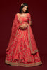 Amazing Peach Pink Art Silk Heavy Embroidered Lehenga Choli with Soft Net Dupatta for Wedding