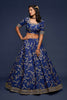 Elegant Royal Blue Art Silk Heavy Embroidered Lehenga Choli with Soft Net Dupatta for Wedding