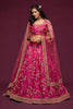 Lovely Rani Pink Art Silk Heavy Embroidered Lehenga Choli with Soft Net Dupatta for Wedding