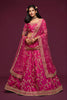 Lovely Rani Pink Art Silk Heavy Embroidered Lehenga Choli with Soft Net Dupatta for Wedding