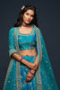 Adorable Turquoise Blue Art Silk Heavy Embroidered Lehenga Choli with Soft Net Dupatta