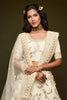 Impressive Off White Art Silk Heavy Embroidered Lehenga Choli with Soft Net Dupatta for Wedding