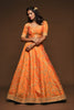 Beautiful Orange Art Silk Heavy Embroidered Lehenga Choli with Soft Net Dupatta for Wedding