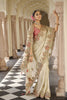 Ivory Organza Saree Embroidery Scalloped Border Designer Saree 