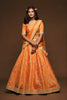 Beautiful Orange Art Silk Heavy Embroidered Lehenga Choli with Soft Net Dupatta for Wedding