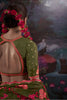 Designer Olive Green Floral Embroidered Saree with Stylish Blouse