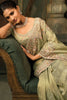 Pista Green Embroidered Silk Saree with Heavy Border Matching Blouse