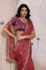 Maroon Silk Saree Golden Zari Embroidery Border Matching Blouse