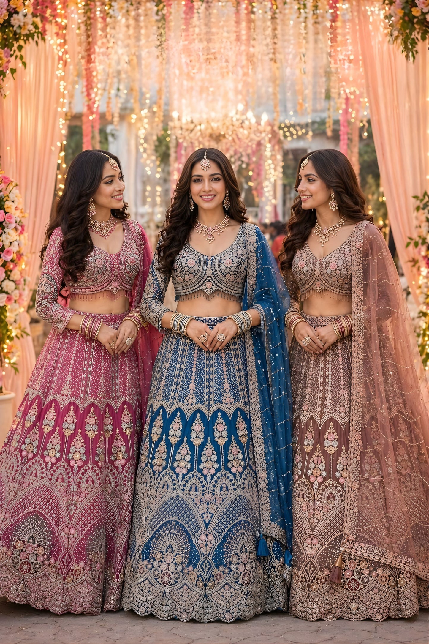 Royal Steel Blue Net Heavy Embroidered Bridal Lehenga Choli Designer Dupatta
