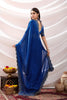 Royal Blue Georgette Saree with Sequin Thread Embroidery Border